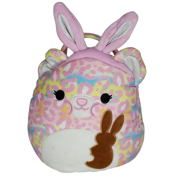 Squishmallow Kellytoys 2024 Michaela Cheetah 12" Easter Chocolate BunnyPail - Picture 1 of 9
